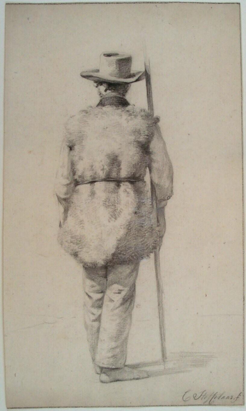 Man With Cane, Seen From the Back