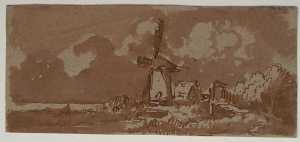 polderlandschap-met-windmolen