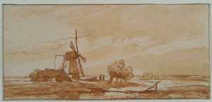 polderlandschap-met-windmolen