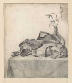 vanitas-still-life-with-cuirass-skull-and-gorget