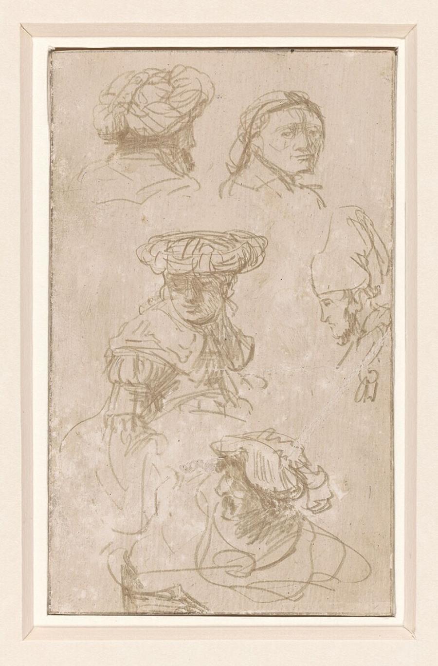 Vijf studies van hoofden