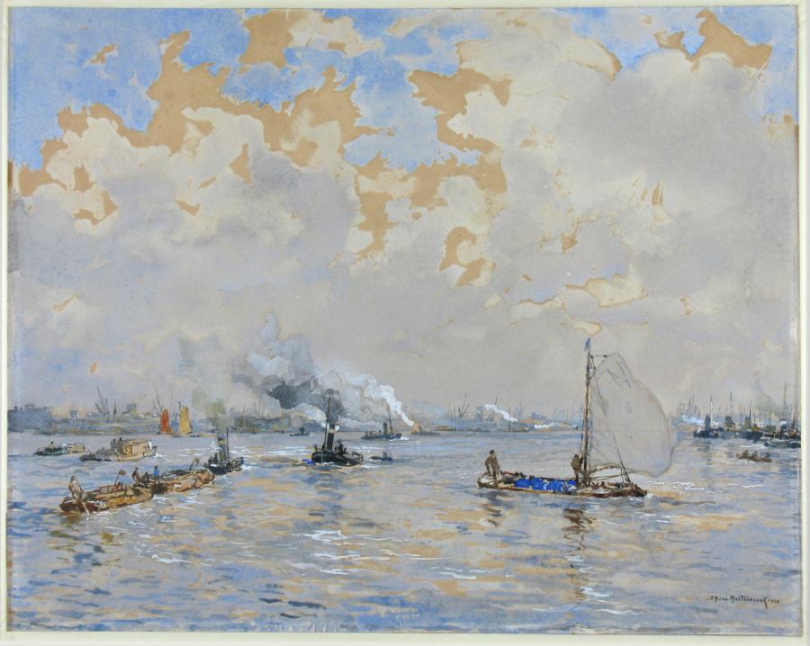 Riviergezicht op Rotterdam