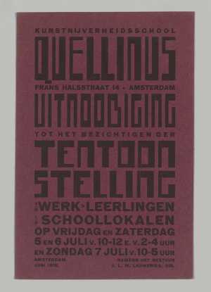 invitation-for-an-exhibition-of-the-kunstnijverheidsschool-quellinus