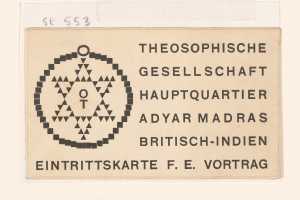 entrance-ticket-to-a-lecture-of-the-theosophical-society-adyar
