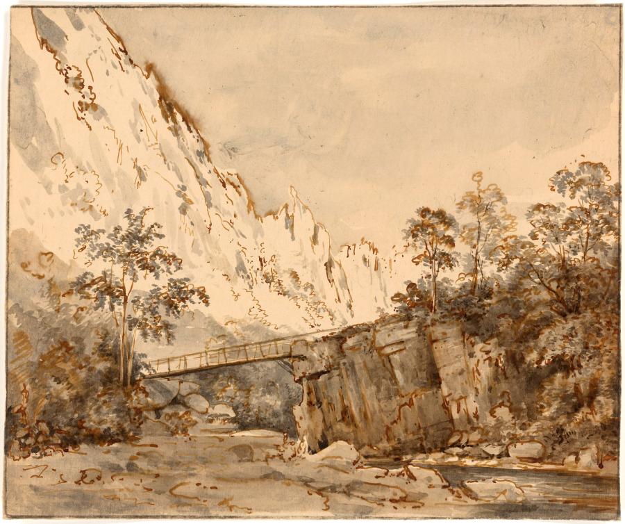 The Jungfrau Bridge at the Rock Stairs