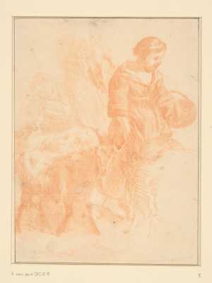 een-meisje-met-geiten-en-in-de-achtergrond-een-vrouw