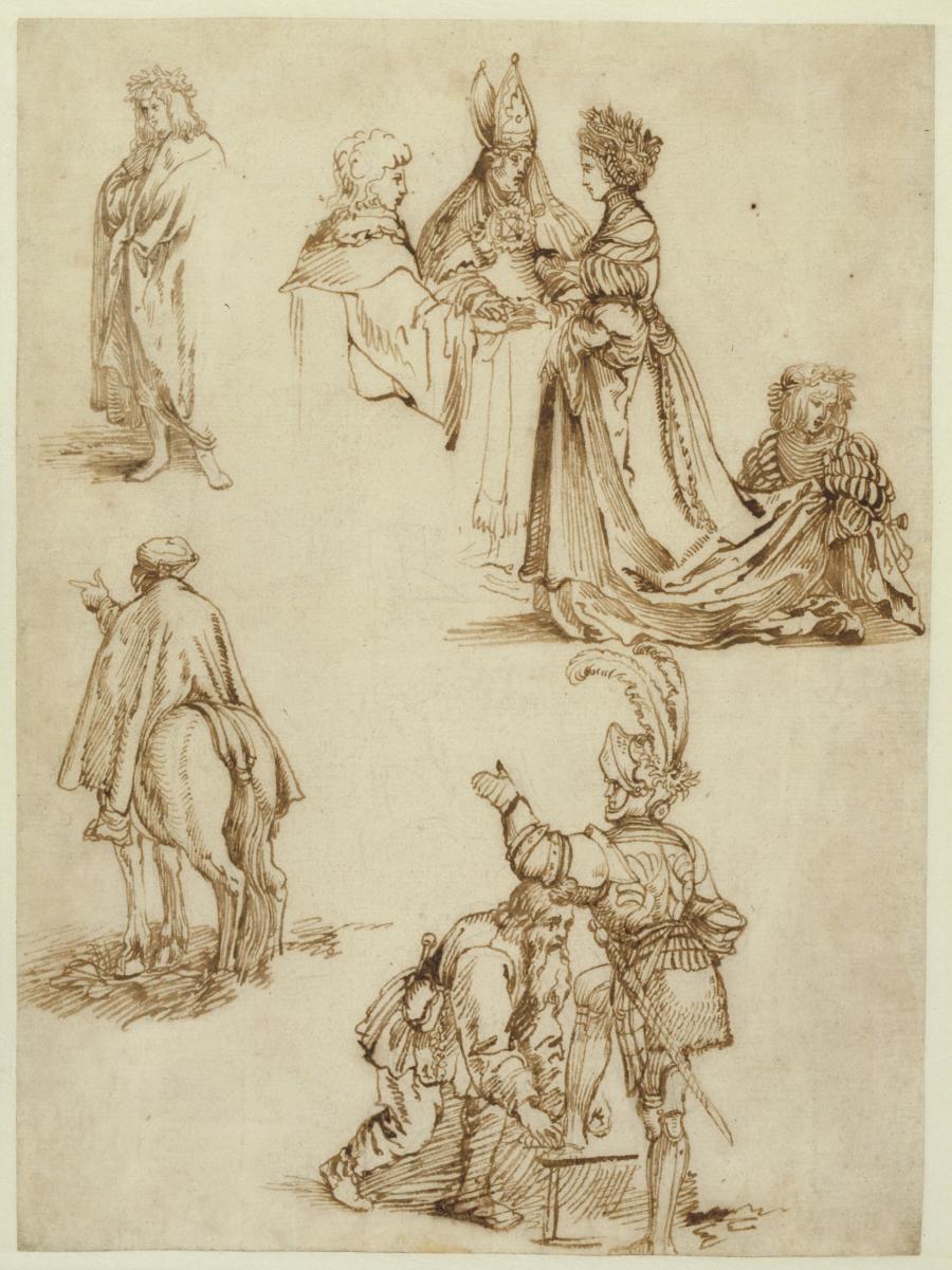 Blad met kopieën naar de Petrarca meester