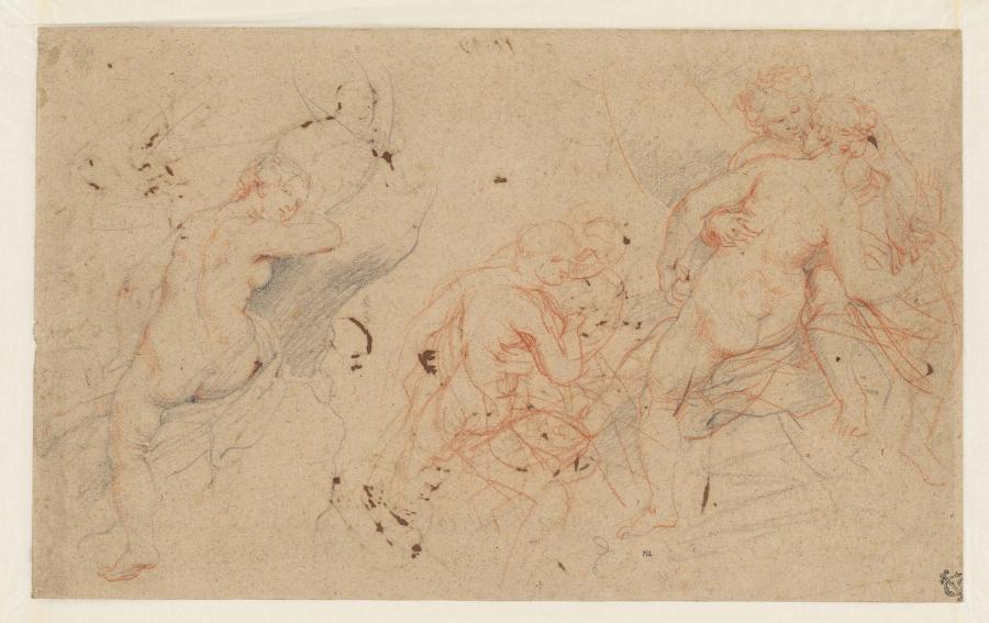 Studieblad met Diana en Callisto