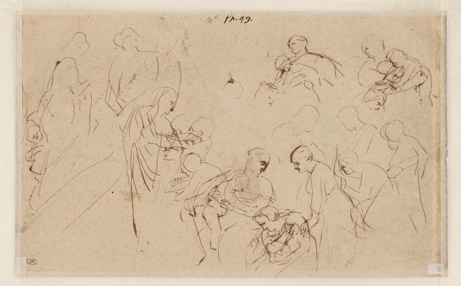 Studies For a 'Crowning of Saint Catherine' and Other Subjects