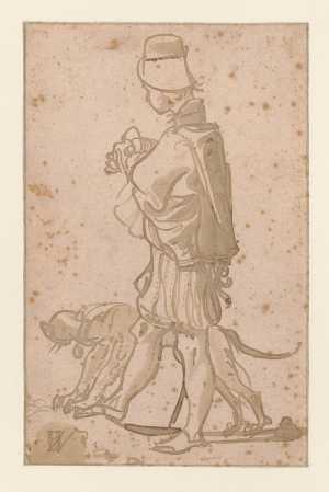 man-walking-with-a-dog-facing-left