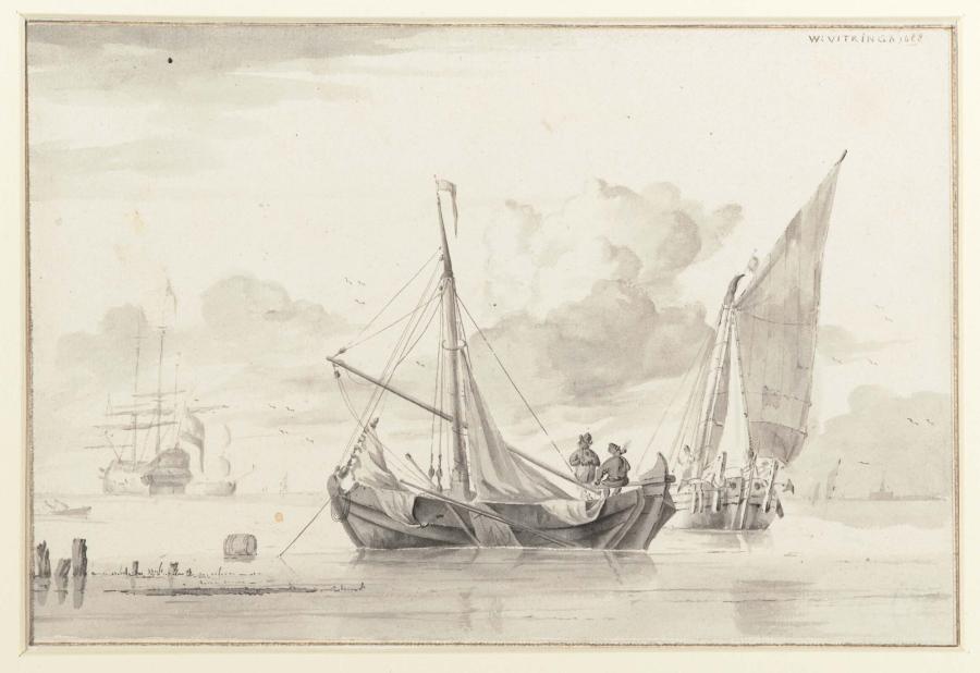 Ships at the Coast in Calm Weather