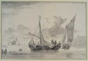 schepen-aan-de-kust-bij-rustig-weer