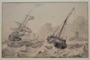 schepen-aan-de-kust-bij-stormachtig-weer