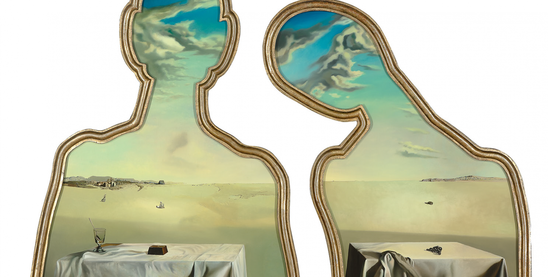 Salvador Dalí, Couple aux têtes pleines de nuages, 1936, oil on canvas, purchase with the support of: Vereniging Rembrandt 1979