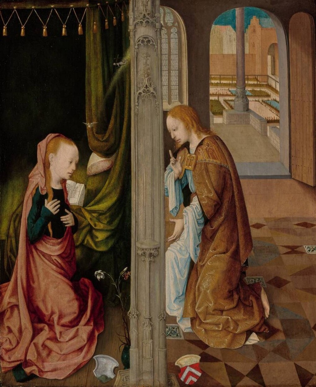 Master of the Virgo inter Virgines, The Annunciation, 1470-1500, inv.no. 1568 (OK), Museum Boijmans Van Beuningen, Rotterdam