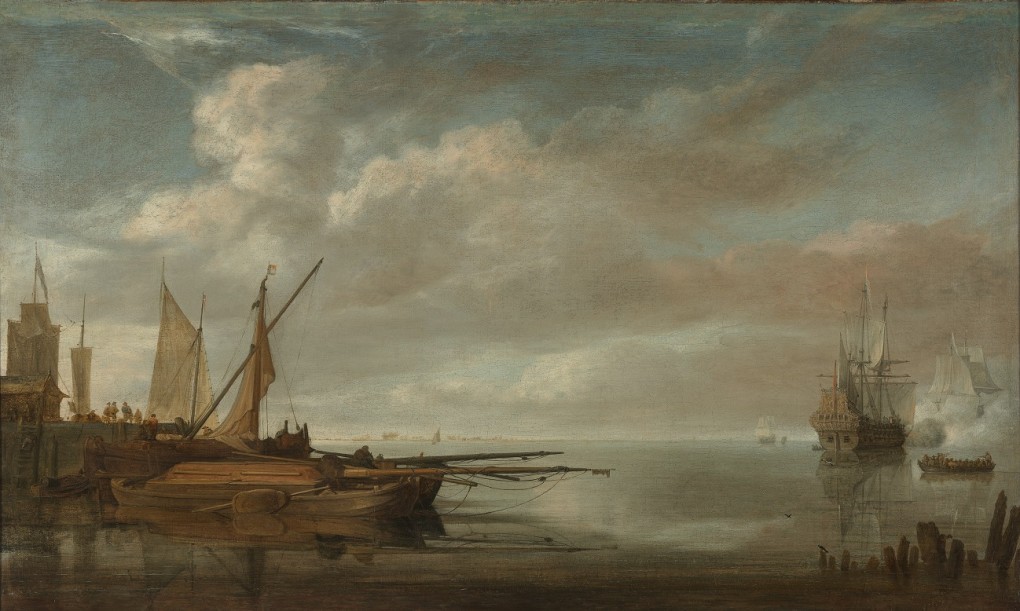 Simon de Vlieger, Calm water, 1640-1650, oil on canvas, purchase 1896