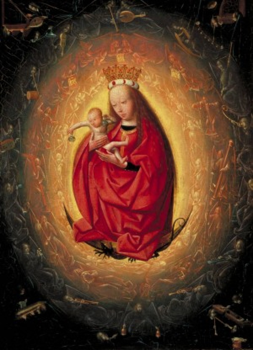 Geertgen tot St Jans, De verheerlijking van Maria, 1490-1495, olieverf op doek, verworven met verzameling D.G. Van Beuningen 1958