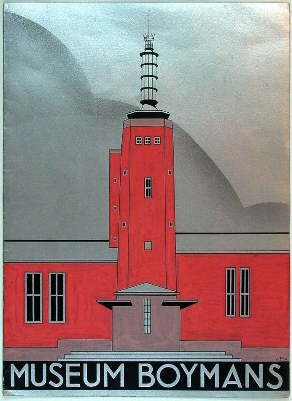 Hendrik Cornelis van Eck, Van der Steur-gebouw, 1939, tekening, donatie particuliere collectie 2009