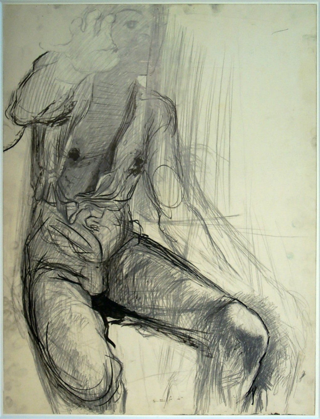 Salvador Dalí, Self-Portrait (study for Impressions d’Afrique I), c. 1938-39, graphite, brush and black ink, purchased with the support of the Rembrandt Society, 1979