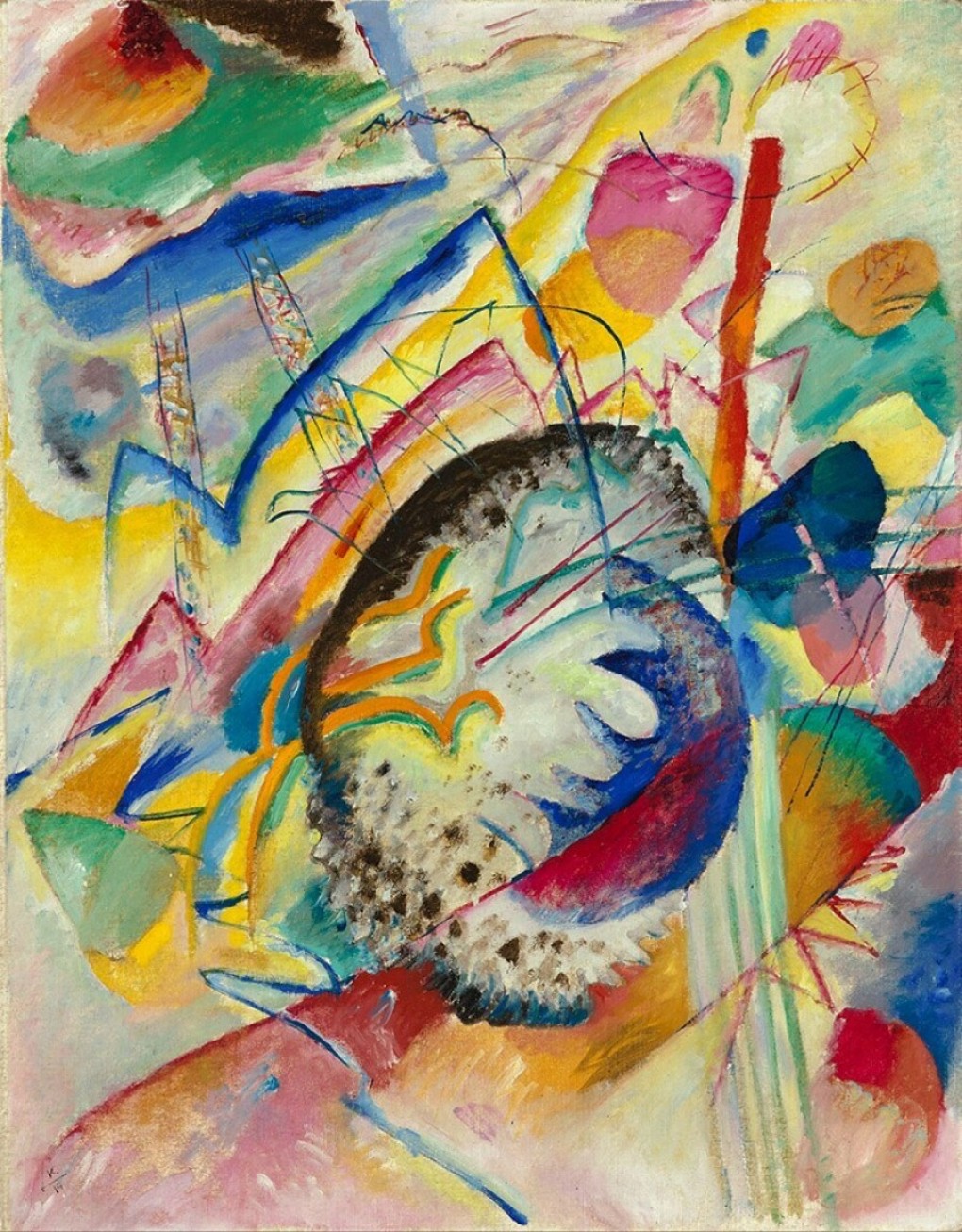 Vasili Vasileevich Kandinsky, Grosse studie (Large Study), 1914, oil on canvas.