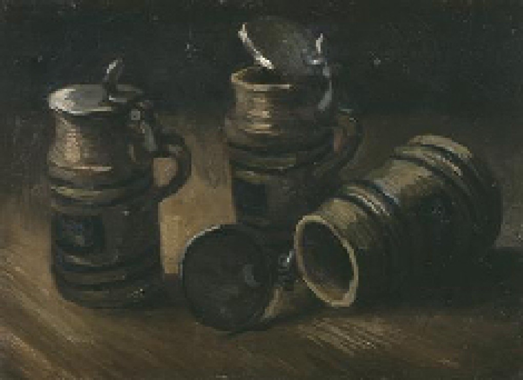 Afb. 3 - Vincent van Gogh (1853-1890), Bierpullen, 1885, olieverf op doek, inv. F 49, Van Gogh Museum Amsterdam.