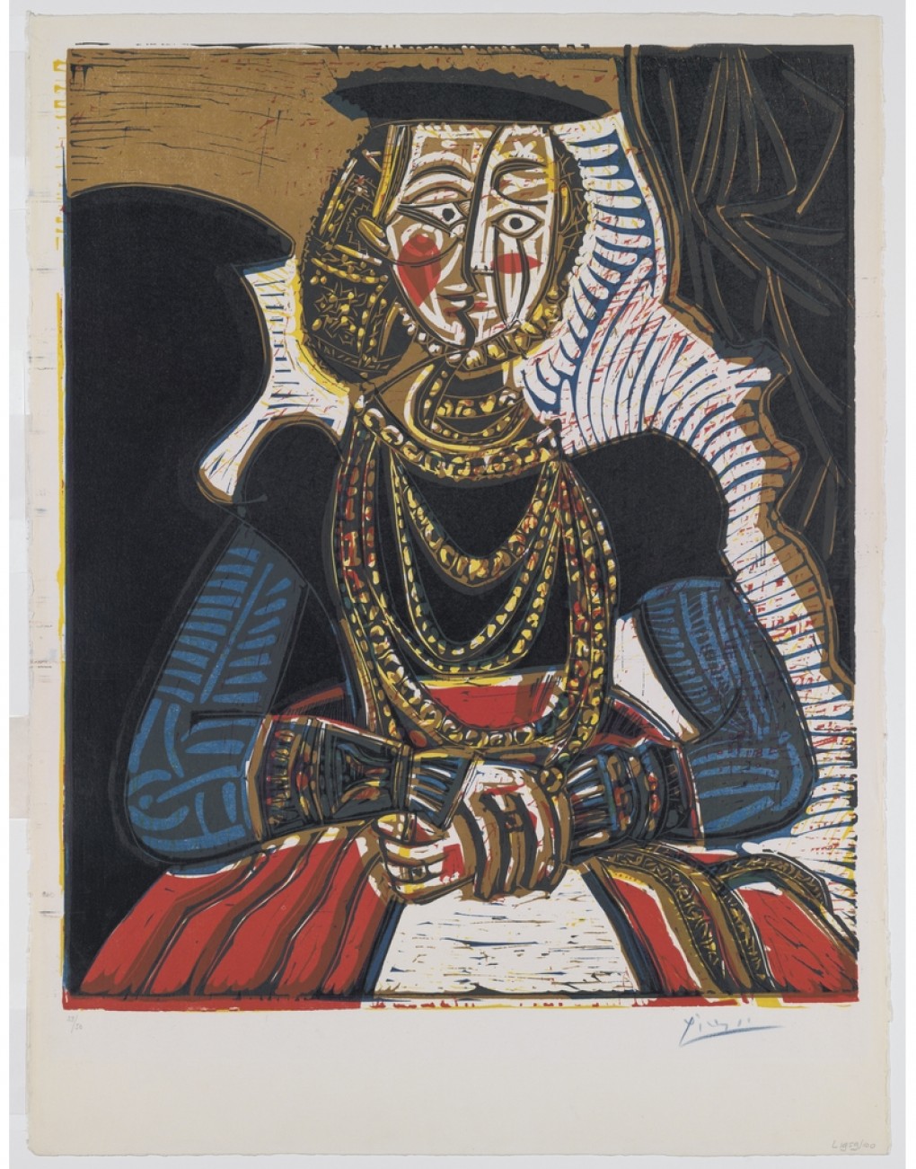 Pablo Picasso, Portrait de jeune fille, d'après Cranach le Jeune. II, 1958, collectie Museum Boijmans Van Beuningen.