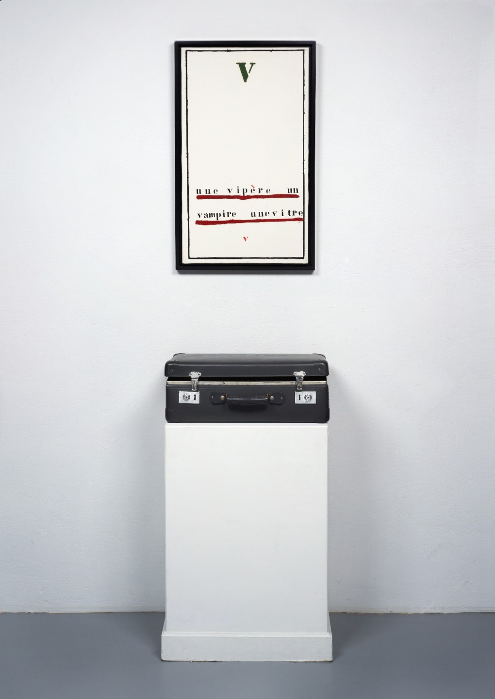 Marcel Broodthaers, Une vipère, un vampire, une vitre, 1974, Collection Museum Boijmans Van Beuningen, Rotterdam. Purchase with support of Vereniging Rembrandt and VriendenLoterij 2010