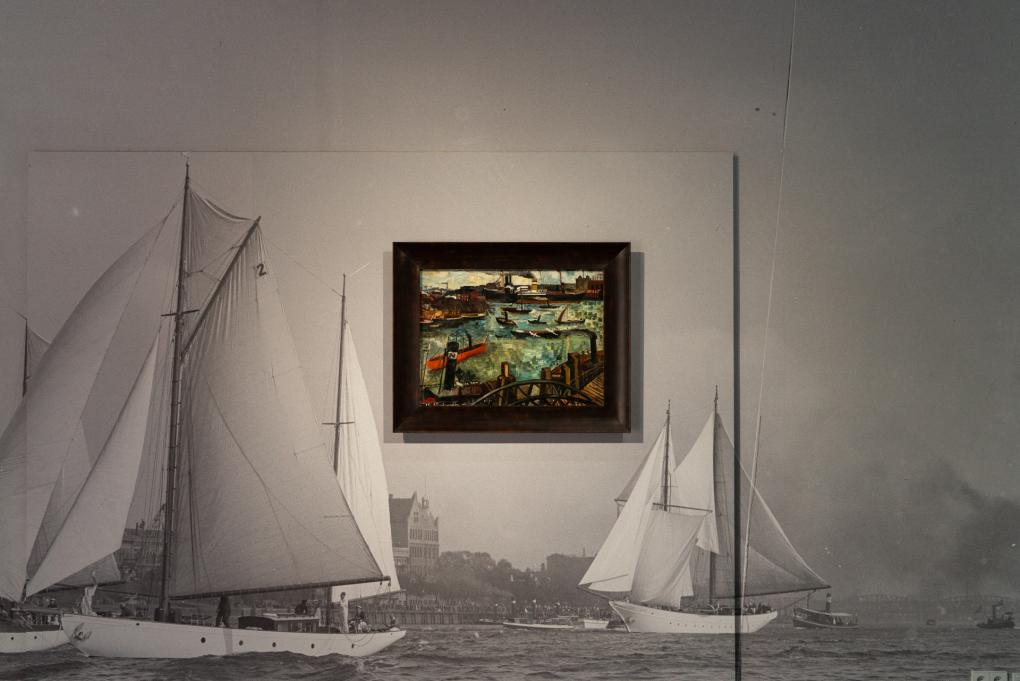 Charley Toorop (1891 – 1955) Gezicht op de Maas, olieverf op doek 62 x 84 cm Collectie Stichting Droom en Daad. Foto: Raaf Blanker