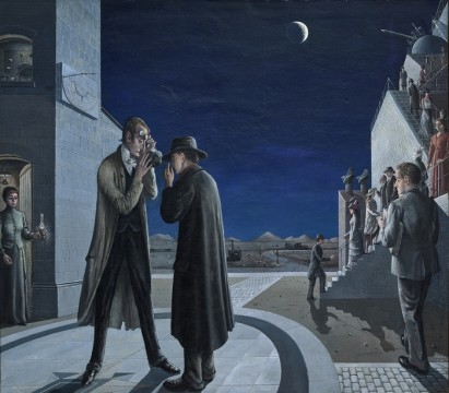 Paul Delvaux, Les phases de la lune III (The phases of the moon III), 1942. Museum Boijmans Van Beuningen, Rotterdam, photo: Studio Tromp, Rotterdam, © Pictoright Amsterdam 2017