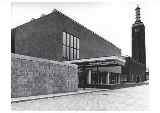 De door A. Bodon ontworpen nieuwbouw voor Museum Boijmans Van Beuningen, 1972