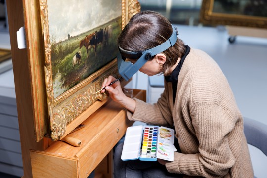 Restoration in Depot Boijmans van Beuningen in the run-up to 'À la campagne'. Photo: Aad Hoogendoorn