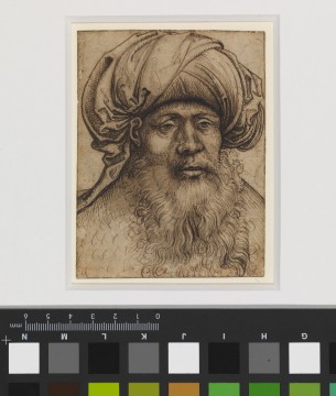 Schongauer Martin, Kop van een moor met een tulband, circa 1465 - 1490, Uit de nalatenschap van F.J.O. Boijmans 1847