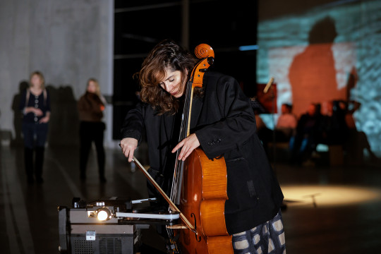 Rosa Barba's 'VOICE ENGINE'(2021-2024) and 'Hear, There Where the Echoes Are' (2016-2024). Photography: Aad Hoogendoorn