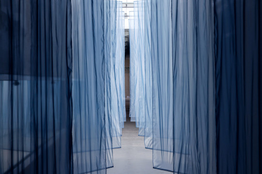 Johannes Langkamp, The Pace of Yellow Lines and Blue Surfaces, 2024. Photo: Aad Hoogendoorn