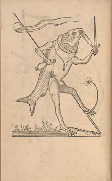 François Desprez, Walking fish with a banner, 1565. Purchased with the support of Rembrandt Association (thanks to its Themafonds Middeleeuwen en Renaissance) and Stichting Lucas van Leyden 2020