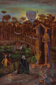 Leonora Carrington, Again, the Gemini Are in the Orchard, 1947. Purchased with the support of Mondriaan Fund, Rembrandt Association (thanks to its Desirée Lambers Fonds and its Dura Kunstfonds), FriendsLottery, Stichting Fonds Willem van Rede (Cultural Heritage Agency of the Netherlands), Stichting Museum Boijmans Van Beuningen, Cultuurfonds (thanks to its Breeman Talle Fonds), 2019