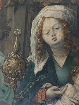 Meester van de Aanbidding te Lille, 'Drieluik met de Aanbidding der koningen, de Aanbidding der herders en de Rust op de vlucht naar Egypte', circa 1520-1530. Olieverf op paneel, 119 x 167 cm. Verworven met de verzameling van D.G. van Beuningen, 1958.