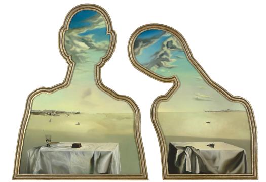 Salvador Dalí: Couple aux têtes pleines de nuages, 1936 | Collectie: Museum Boijmans Van Beuningen, Rotterdam. Aankoop met steun van Stichting Museum Boijmans Van Beuningen, Vereniging Rembrandt, Cultuurfonds, Erasmusstichting, Stichting Bevordering van Volkskracht / Photography: Studio Tromp