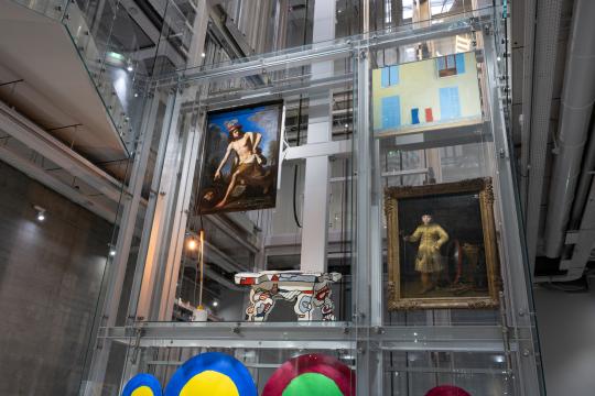 The Moon (1978), Christopher Knowles A lamp made by the artist for his wife (Eighth attempt) (2013), Ryan Gander David met het hoofd van Goliath (1657), Guercino Table Redaction d’actes (1967), Jean Dubuffet Two Deck-chairs, Calvi (1972), David Hockney Otto van der Waeyen in Pools kostuum (1656), Ferdinand Bol