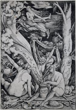 Fig. 3 Hans Baldung Grien, ‘Witches Casting Spells during a Witches’ Sabbath’, 1510, woodcut, 378 x 257 mm, Rijksmuseum, Amsterdam