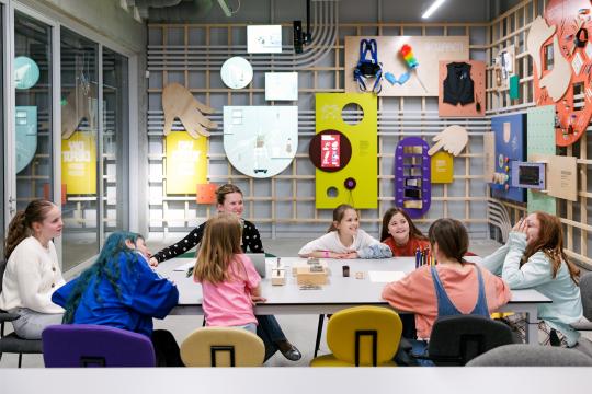 Workshop in het educatieatelier. Foto: Aad Hoogendoorn
