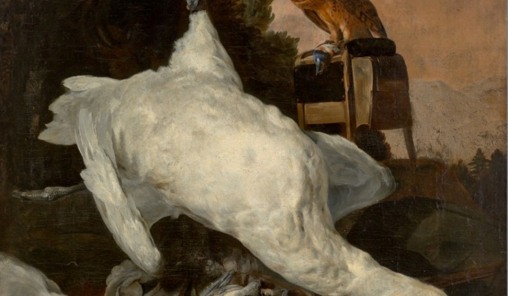 Hunting Still Life with a Swan, Peeter Boel, circa 1645, purchase 1864