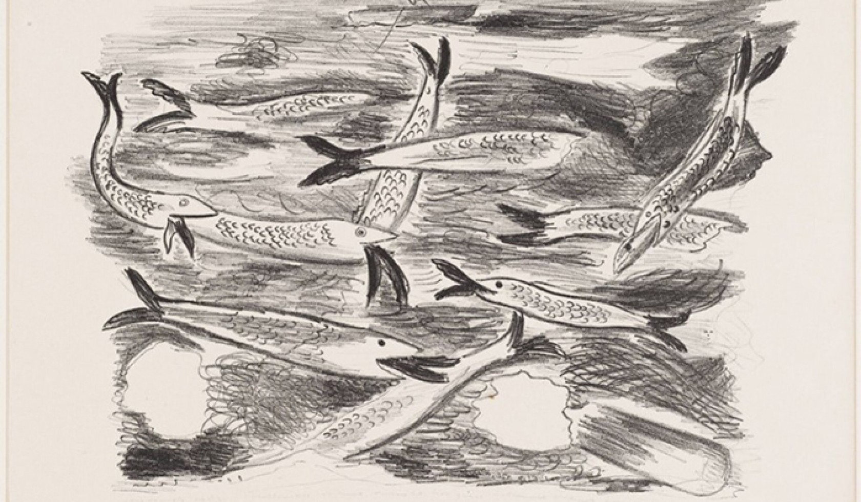 René Daniëls, Hollandse nieuwe ontdekt hoe Hollandse nieuwe smaakt, 1982, bruikleen van de Erasmus Universiteit 1994.