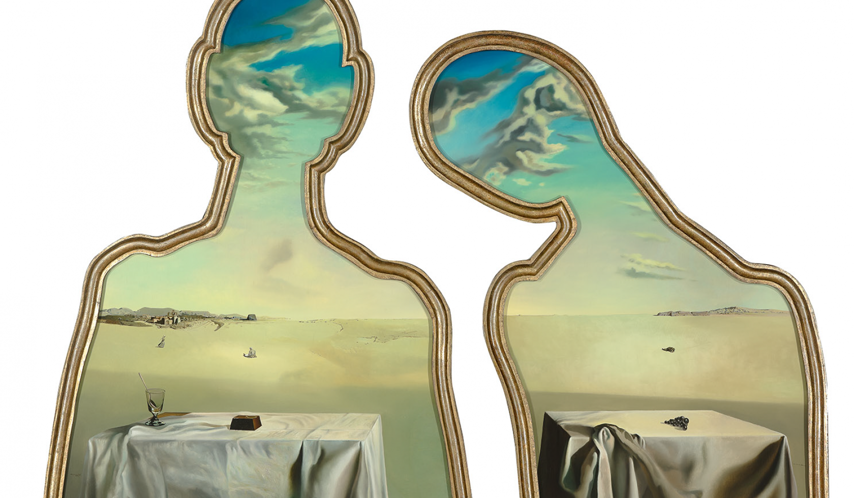 Salvador Dali - Couple aux tetes pleines de nuages