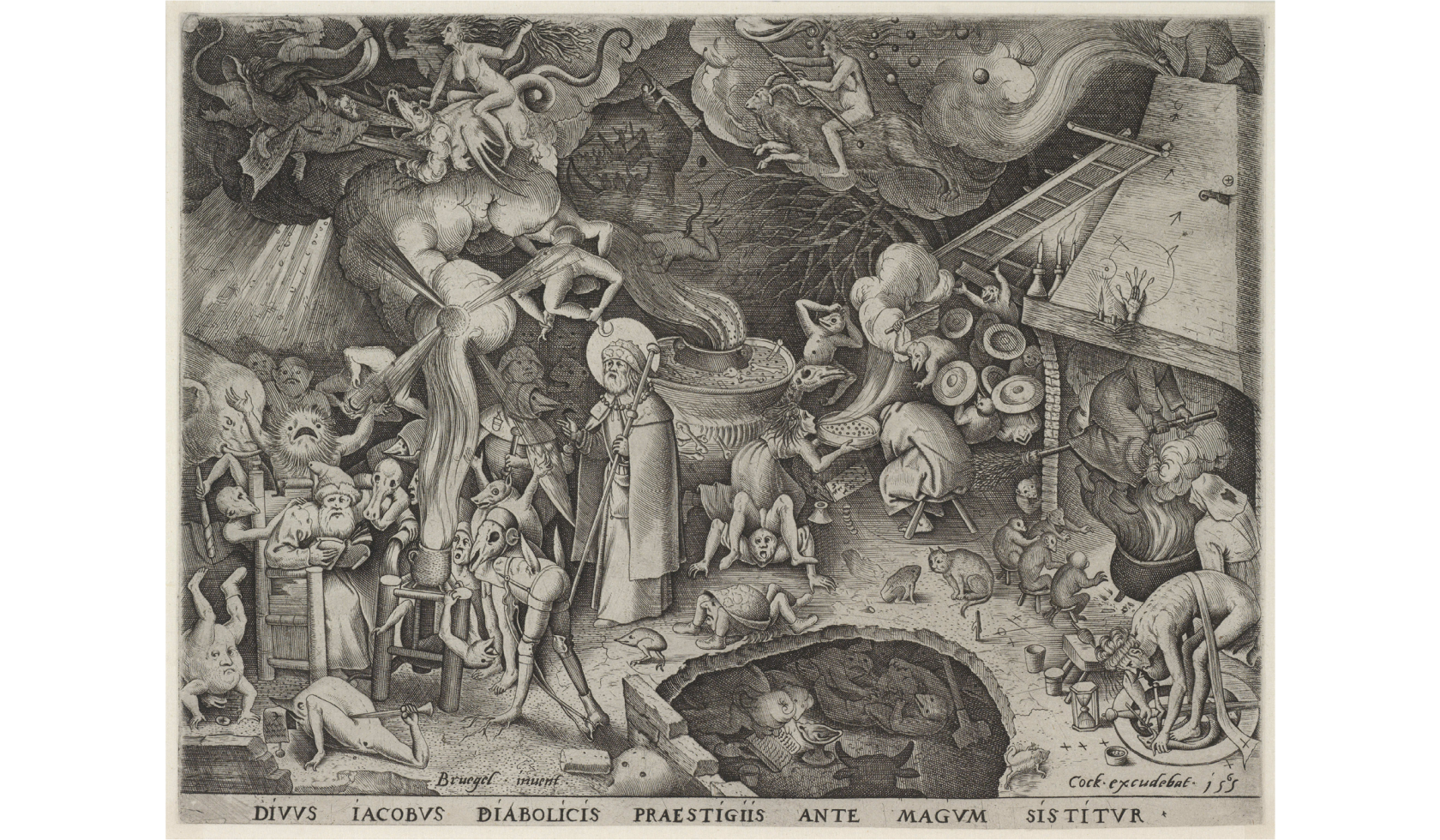 Fig. 9 Pieter van der Heyden, after Pieter Bruegel (I), ‘Saint James Visits the Magician Hermogenes’, 1565, engraving, 209 x 290 mm, Museum Boijmans Van Beuningen, Rotterdam