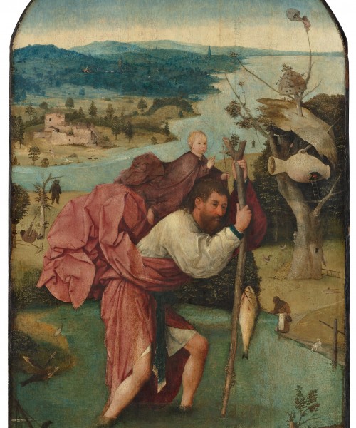 Jheronimus Bosch, Saint Christopher Carrying the Christ Child, c. 1500, collection Museum Boijmans Van Beuningen.