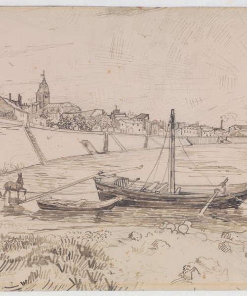Vincent van Gogh, View of Arles on the River Rhône (Provence-Alpes-Côte d'Azur region, France), c. 1888, collection Museum Boijmans Van Beuningen, Rotterdam. Donation Herman van Beek and Han Nijgh, 1929