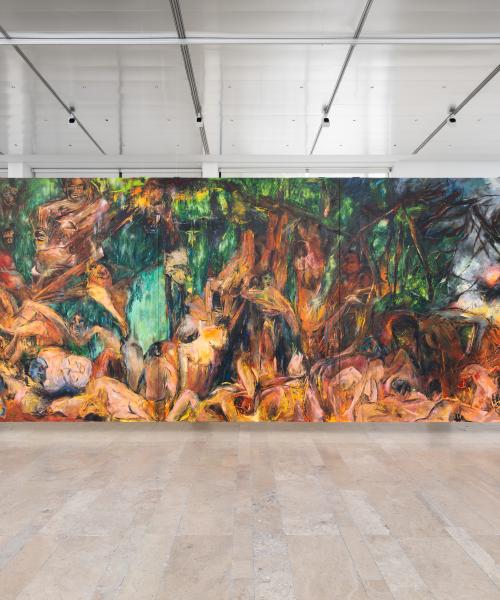 Christopher Kulendran Thomas, Installatie-overzicht, Capitain Petzel, Berlijn 2025. Met dank aan de kunstenaar. Fotografie Andrea Rossetti