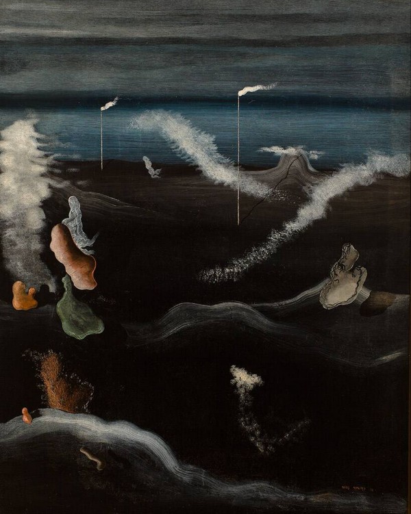 Landschap met roze wolken - Tanguy