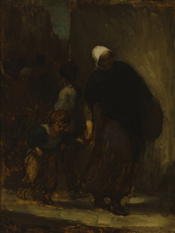 'Street Scene' by Honoré Daumier